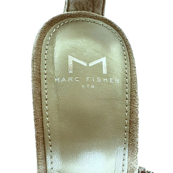 Marc Fisher Dezzi Rhinestone Ankle Strap Open Toe Sandals 7.5M Light Neutral NEW - Picture 5 of 8